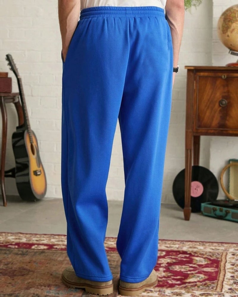 FLYNOFF Korean Royal Blue Loose Sit Track Pant - Image 2